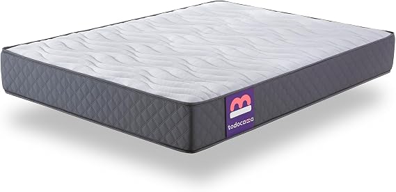 Todocama - Memory foam mattress 140 x 190 cm, Pure Flow MAX multi-layer, height 21 cm, medium/high firmness, anti-mite, anti-bacterial and hypoallergenic treatment. Made in Spain.