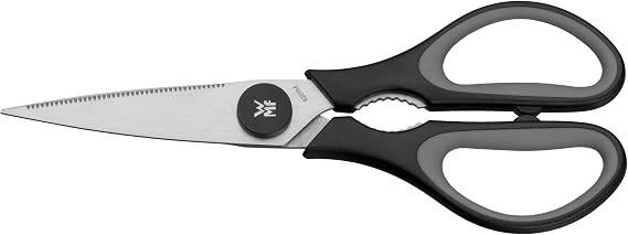 WMF Touch 21 cm Mutfak Makası, Tırtıklı Ağız, Cromargan® Yüksek Kaliteli Paslanmaz Çelik, Yumuşak Tutma Sapı, Siyah