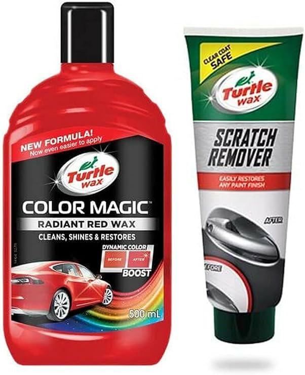 Gojo Turtle Wax Renkli Cila kırmızı + İnce Çizik Giderici Pasta 100 Ml