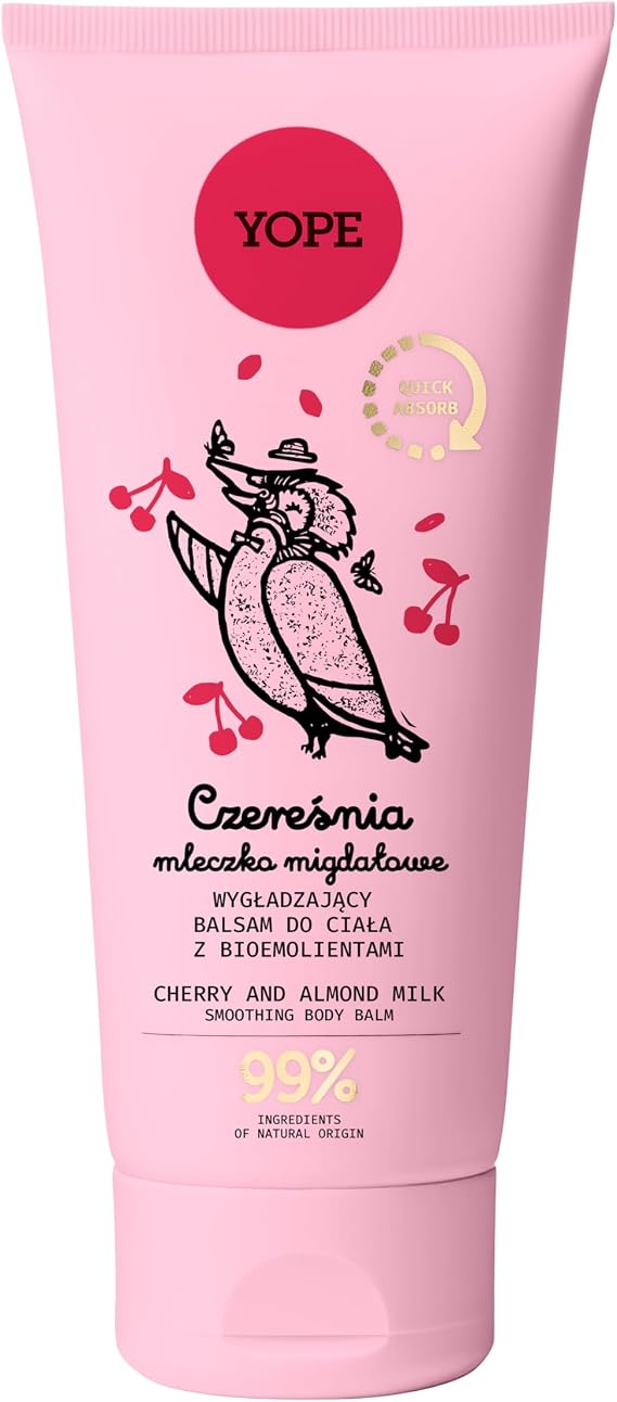 YOPE Cherry & Almond Milk Smoothing Body Lotion, Body Moisturiser, 200 ml