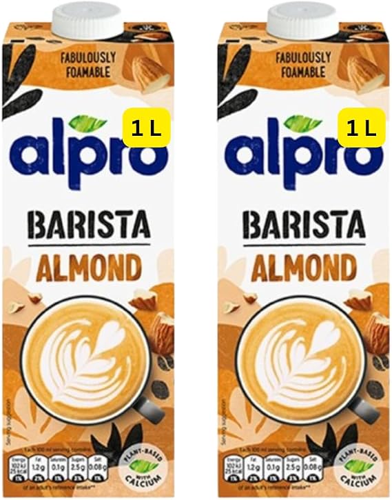 Barista Milk Alpros Coconut, Soya or Almond 2x1L (2x1L Almond)