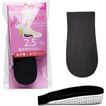 Columbus Insoles for Women, Black, Thickness 1.0 inches 2.5 cm