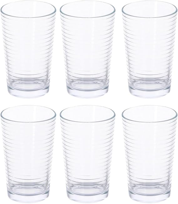 Alpina Water Glasses Set of 6 Dishwasher Safe 220 ml