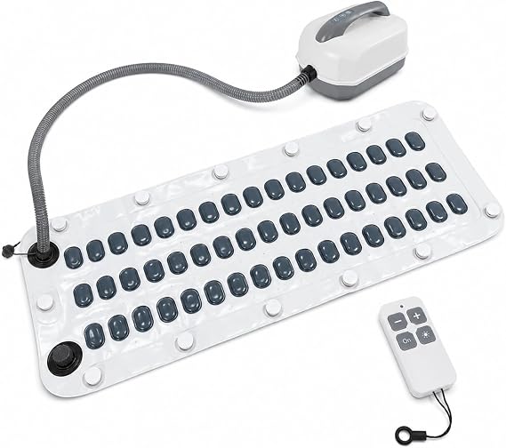 Electric Bubble Bath Mat with Heating, Portable Spa Bathtub Massager with Non-Slip Suction Cups, Adjustable Full Body Massage Mat for Home Bathroom Relaxation