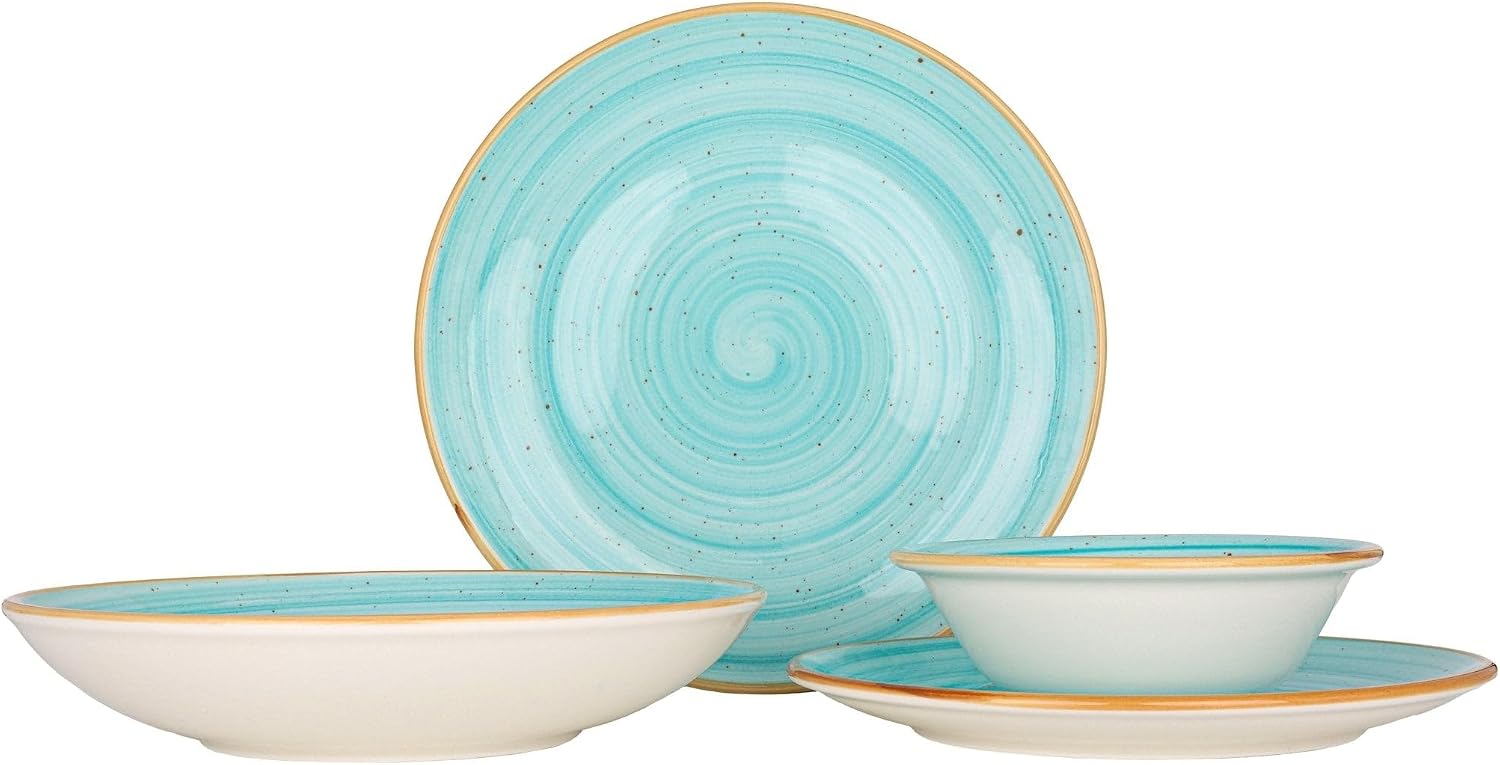 Bonna Dinnerware Set - Aqua - 24 Pieces - 6 Persons - Porcelain