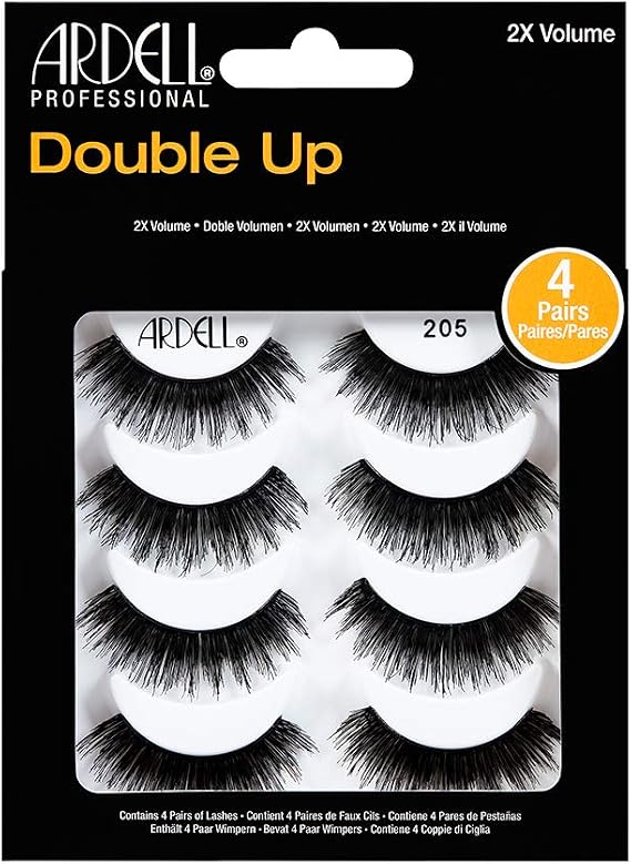 ARDELL Double Up 205 Eye Lashes, Pack of 4