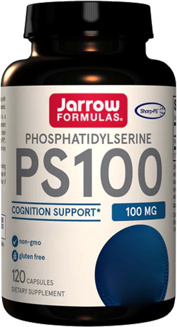 Jarrow Formulas, PS100 (Phosphatidylserine), from Soy, 100mg, 120 Capsules, Gluten-Free, GMO-Free
