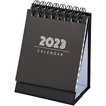 Cute Mini Desk Calendar 2021-2022, Black Strips Desktop Stand Up Monthly Flip Calendar, Easel Style Wirebound Calendars for Planner, Schedule, Daily (1 Pack)