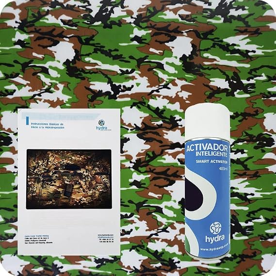 Basic Hydro Dipping Kit Hydro dip Kit Hydrographics Kit : 1 Smart Water Transfer Printing Activator Spray 400 ml + Basic User`s Guide + Hydrographic Film. Size: Width: 1' 8". Lenght: 6' 7" (HCA-041)
