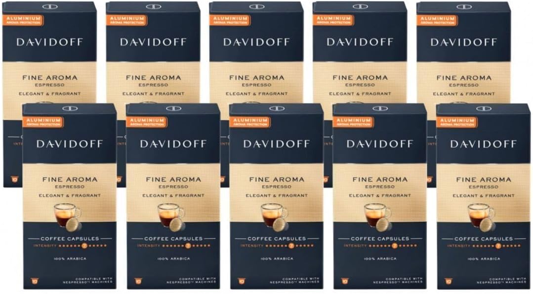 Davidoff Fıne Aroma Espresso Elegant & Fragrant Aluminium Kapsül Kahve 100 Lü (Nespresso Uyumlu)