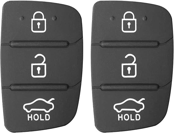 2 Pcs 3 Buttons Car Key Fob Case Replacement Car Key Cover