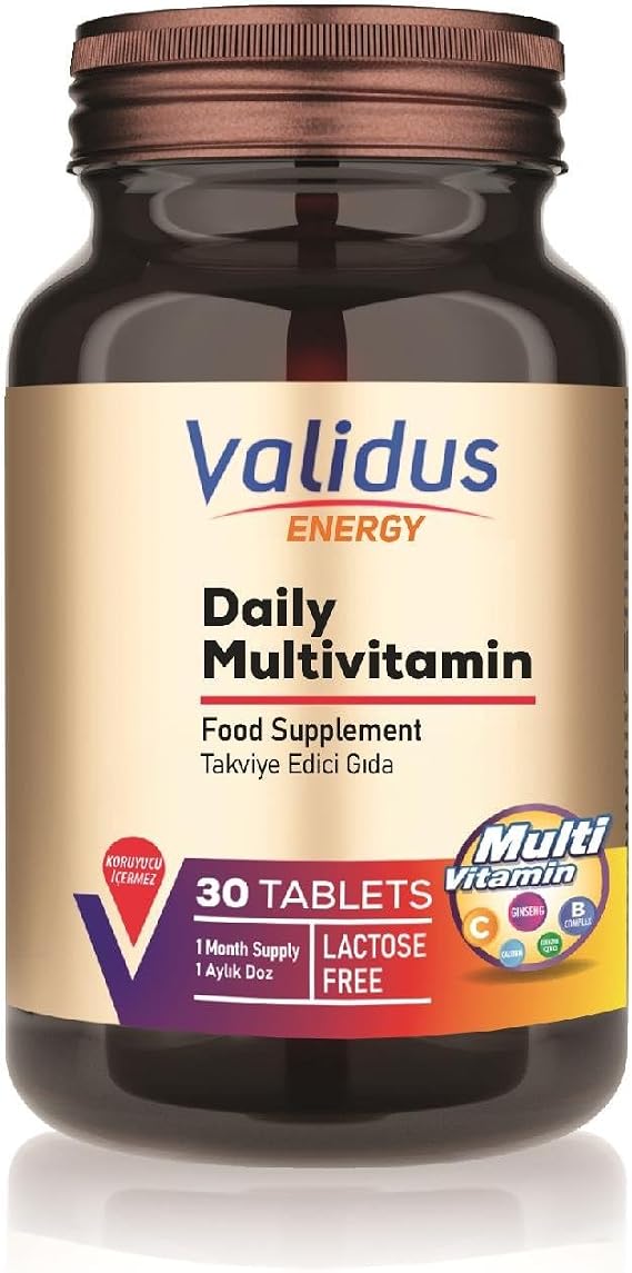 Validus Energy Günlük Multivitamin Takviye Edici Gida 30 Tablet