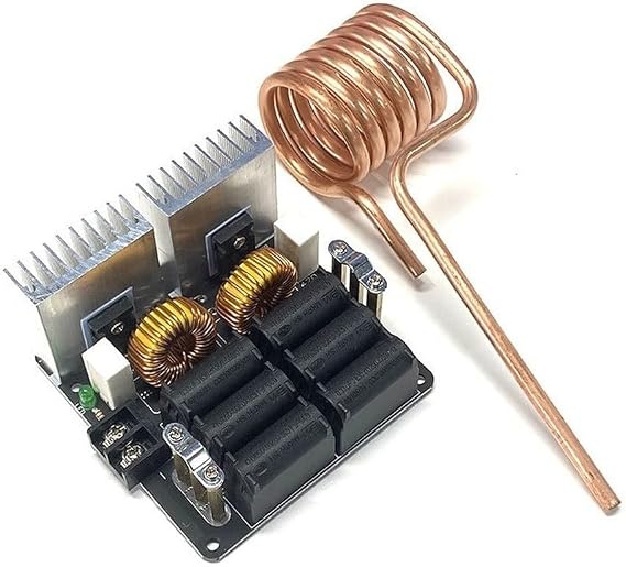 1000W ZVS Induction Heater Machine for Metal Melting, Quenching & Annealing, 12-48V DC Input with Enhanced Cooling System and Large Heatsink