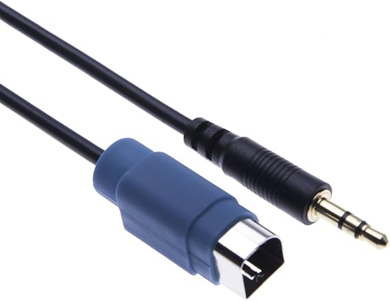 Line In Input Connection Cable Compatible with Alpine KCE-237B Audio to Aux Jack 3.5mm Converter Wire for Alpine CDA 105Ri, 117Ri, CDE 104BTi, 103BT, 102Ri, 101R, RM, 111R, RM, 112Ri, W203Ri 3ft