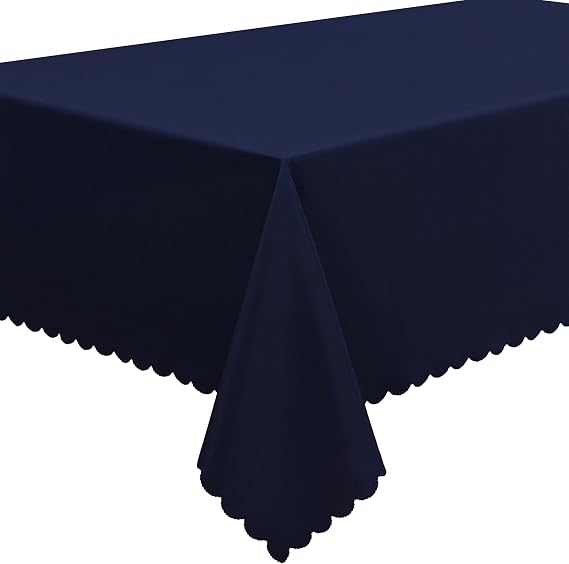 Home Direct Extra Large Rectangular Rectangle Fabric Tablecloth Table Cloth Table Cover 140x240cm 55"x94" Navy Blue