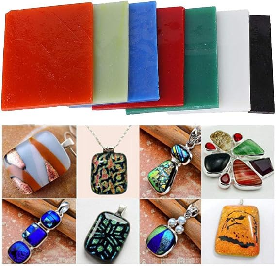MUCOFEI COE90 Fusible Glass for Fusing, 21 Sheets Opal Art Stained Glass for Microwave Kiln Fusing, DIY Crafts, Mosaic Projects