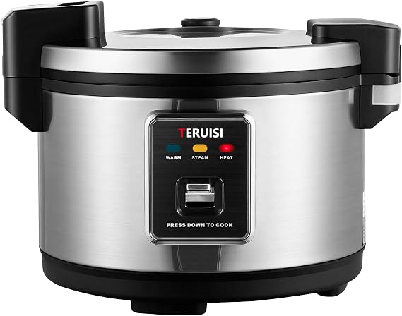 10L Commercial Rice Cooker 50CUPS Fast Cooking Electric Cooker with Auto Keep Warm, Non-stick Inner Pot for 10-20 People Use