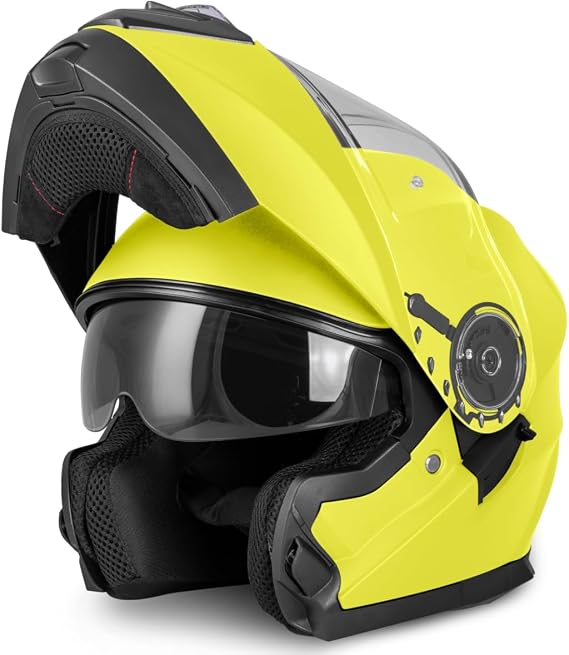 VINZ Santos Modular Helmet with Sun Visor | Motorcycle & Scooter & Moped Helmet | ECE 22.06 Approved | in Size XS - XXL | for Men and Women