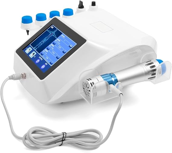 Extracorporeal Shock Wave Physiotherapy Machine with 7 Heads, 1-16HZ & 5-250m Adjustable, for Muscle Relaxation, Joint Pain Relief, Enhanced Healing and Improved Blood Circulation