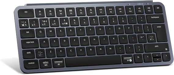 Keychron B1 Pro Wireless Keyboard - Ultra-Slim ZMK Design, Tri-Mode (2.4G/Bluetooth/USB-C), Quiet Tactile, 75% Layout for Mac/Windows/Linux (UK Layout) NOT Support NKRO & 6KRO - Space Grey