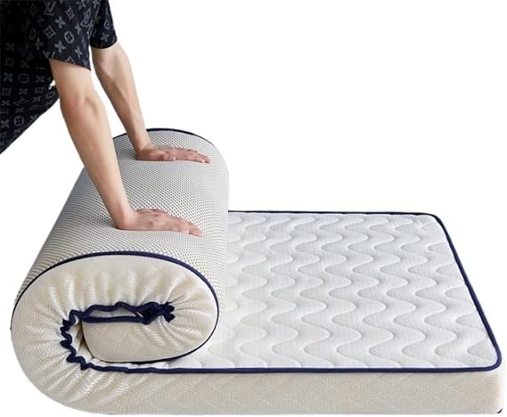 Breathable Mattress, Comfortable Sleep, Distributes Body Pressure, Easy to Toss and Turn, Double-Sided, Durable, Multi-Layer Construction, Bed Mattress, Comfortable, Breathable White, 1.2 x