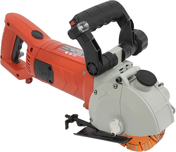Wall Chaser,Electric Wall Grooving Cutting Machine with 7Pcs 133mm Diameter Saw Blades,Wall Slotting Machine for Slotting Brick Granite Marble Concrete Grooves