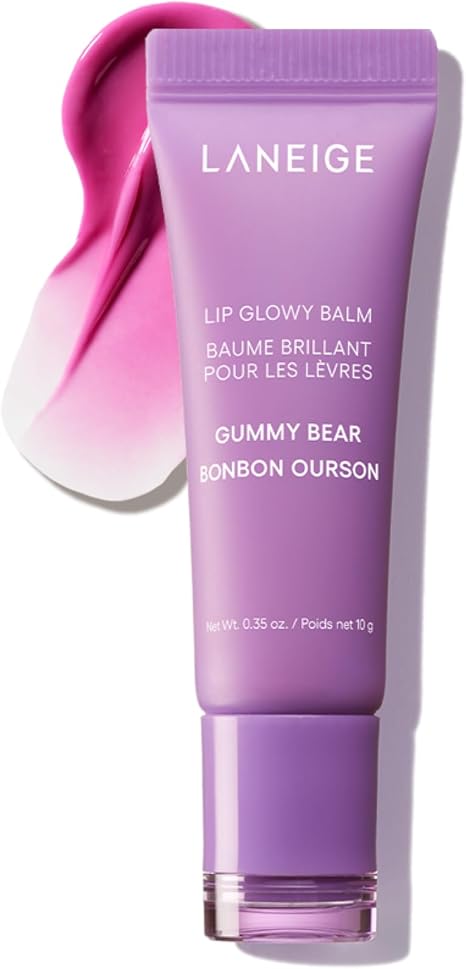 LANEIGE Lip Glowy Balm, Hydrating Korean Lip Balm with Murumuru Butter & Shea Butter, Lightweight Non-Sticky Glossy Finish, K-Beauty Lip Care, 10g