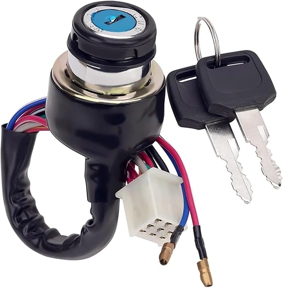 Motorcycle Ignition Switch Lock For Suzuki AX100 125cc 150cc 250cc 300cc Motorcycle ATV 9 Pin With 2 Wires Electric Door Lock Plug Ignition Switch Key