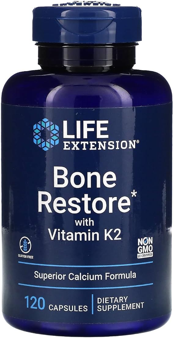Life Extension, Bone Restore, Vitamin K2, 120 Count