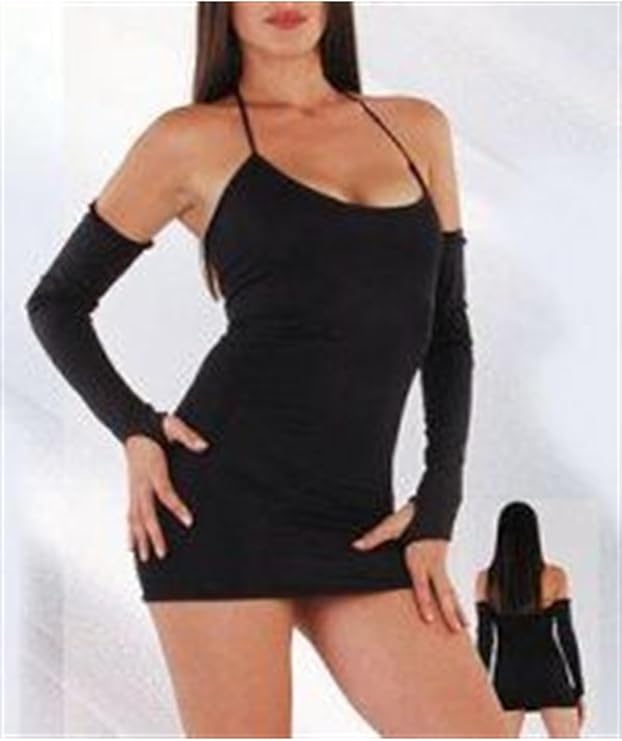 Genel Eldivenli Mini Elbise, XL, 1439, BEYAZ, Kadın