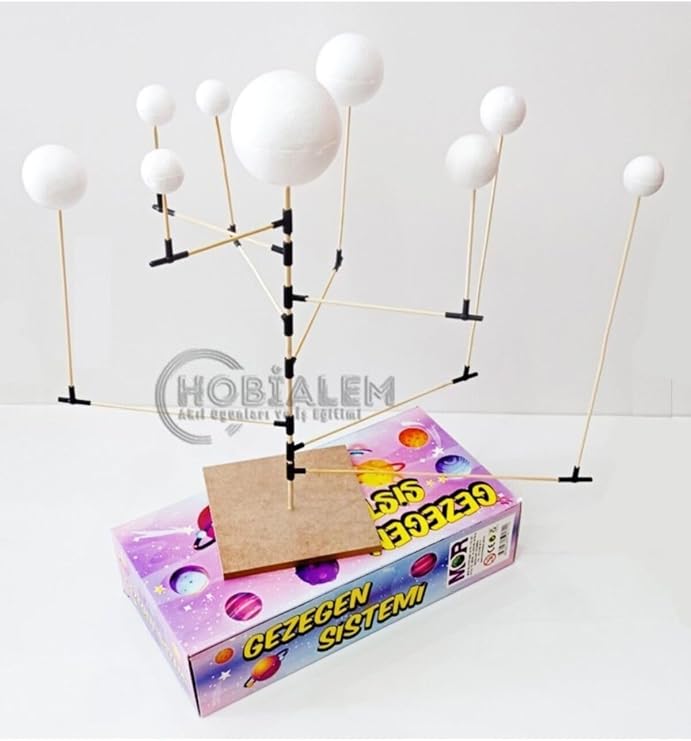 Hobialem Gezegen Sistemi Maketi, 9 Parça, Güneş Sistemi, Eğitici Maket, Model Gezegenler