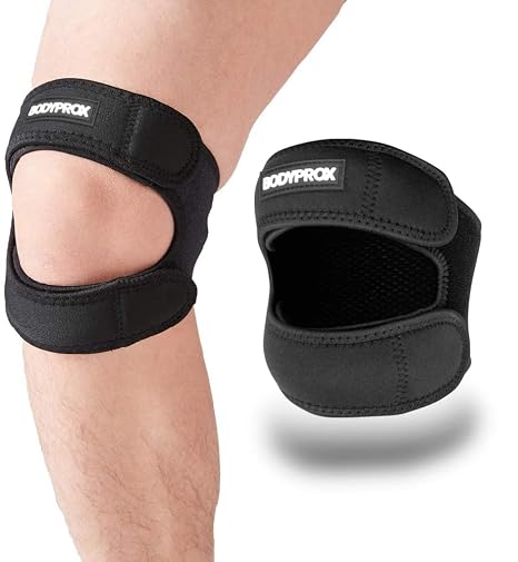Patellar Tendon Support Strap (Small/Medium), Knee Pain Relief Adjustable Neoprene Knee Strap for Running, Arthritis, Jumper, Tennis Injury Recovery, S/M