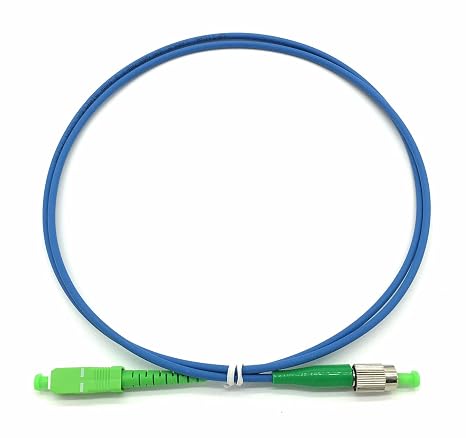 Armored Single Mode Simplex Fiber Optic Cables - SC/APC, UPC, FC, LC, SC, ST - SM SX (1M, FC/APC to SC/APC)