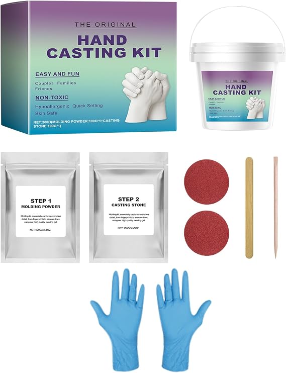 Hand Casting Kit Sculpture Hand Casting Kit Couples with Gloves