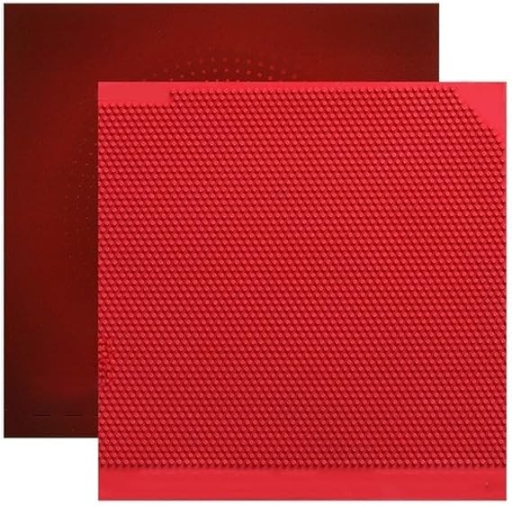 High Durability Long Pips Table Tennis Rubber for Precise Landing Points, 16.5x16.5cm Red Rubber Sheet for Competitive Play