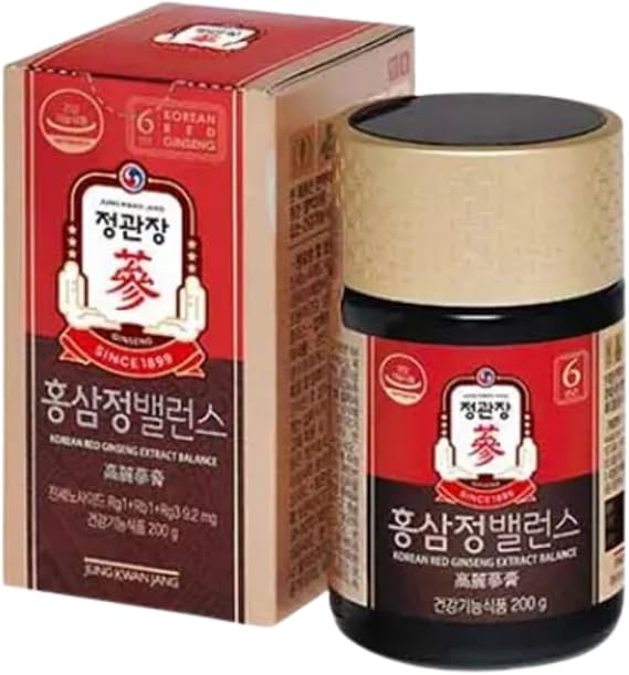 JungKwanJang | Korean Red Ginseng Extract Balance (Jar, 200g) | Panax Ginseng Supplement | Caffeine Free | Vegan