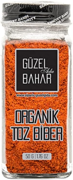 Güzel Ada Gıda Organik Toz Biber Tatlı 50 Gr (Tuzluklu)