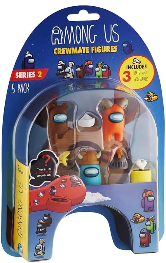 Among Us 5-pack of Crewmate Figures with Accessories - Series 2 (Set 2)