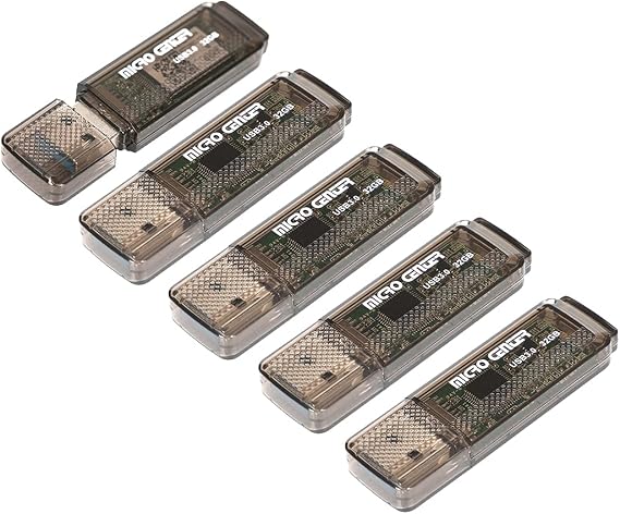 Micro Center SuperSpeed 5 Pack 32GB USB 3.0 Flash Drive Thumb Drive, Brown
