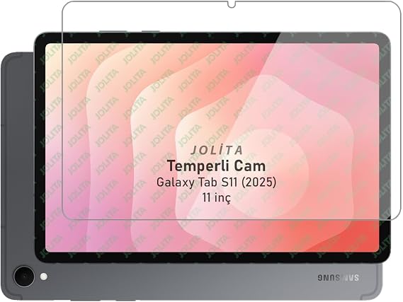 Jolita Samsung Galaxy Tab S11 X730 11 inç Uyumlu Temperli Ekran Koruyucu Kırılmaz Cam SM-X730NZAPTUR 11" 2025