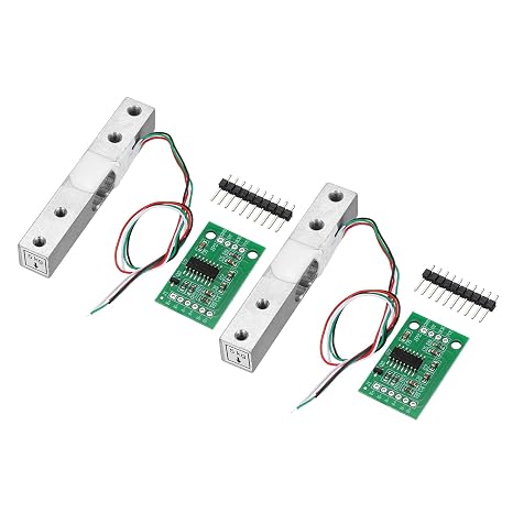 sourcing map 2 Set Digital Load Cell Weight Sensor 5KG + HX711 20x33mm