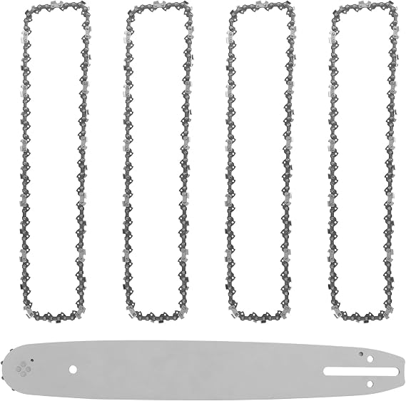 Saw Chain Set with Sword 35 cm 52 Drive Links 4 Chains and 1 Blade