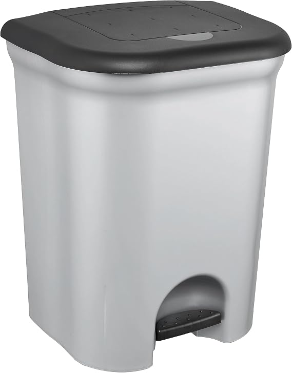 keeeper Pedal Bin with 2 Waste Bins 2 x 11 L Torge Silver