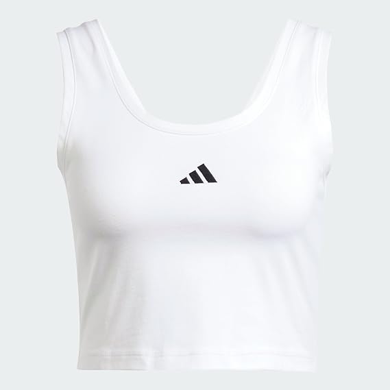 adidas Women's Essentials Small Logo Cotton Lifestyle Tank Top