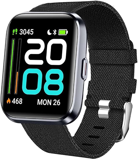 Smart Watch 22mm Breathable Nylon Woven Fabric Replacement Accessory Strap Compatible for Quican ID208 Plus 1.8 Inch