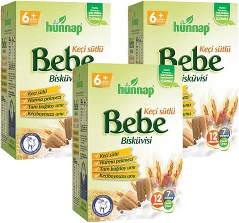 Hünnap-Bebe Bisküvisi Keçi Sütlü 400 Gr X 3 Adet