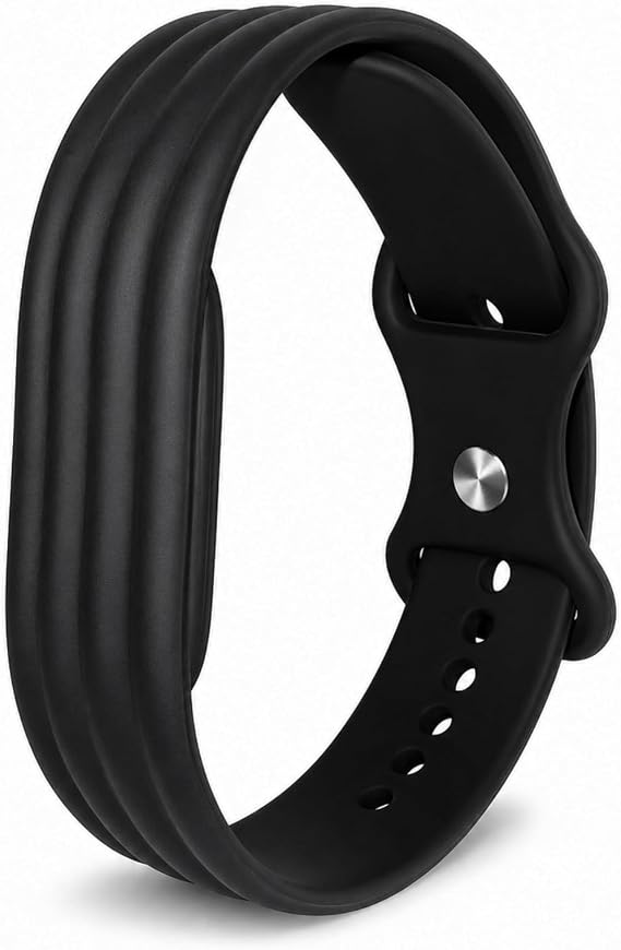 Google Fitbit Air対応シリコンバンド、スクリーンレスフィットネストラッカー用のソフトで調節可能な交換用ストラップ、耐汗性軽量ループリストバンド レディース メンズ