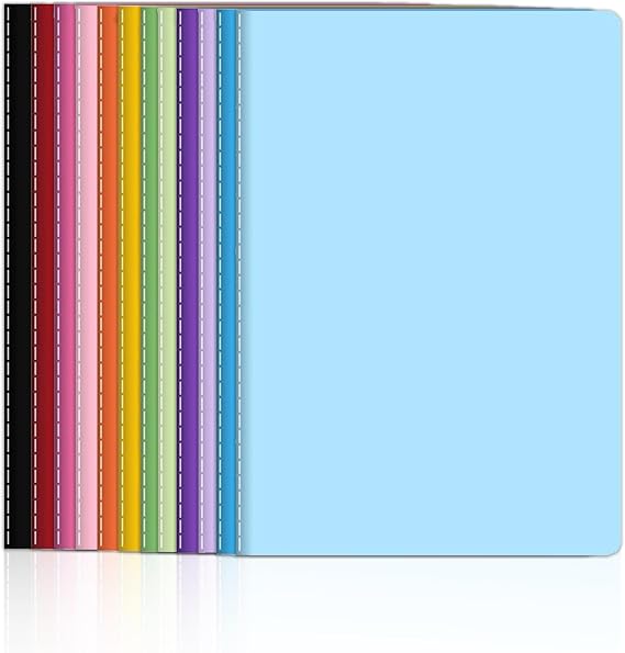 Eidoct A5 Blank Notebooks, Plain Paper Note Pads Set, 12 Mixed Colours