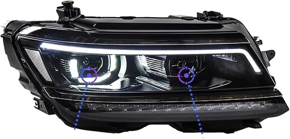 Front Light Assembly Assy For VW For Tiguan L 2017-2022 Car LED DRL Hella 5 Xenon Lens Hid H7 Accessories Headlight(Right hand drive)