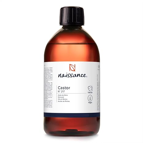 Naissance Cold-Pressed Castor Oil (No. 217) 100 ml Pure Natural Vegan Hexane-Free GM Free Oil Nourishes and Hydrates for the Hair Eyelashes and Eyebrows
